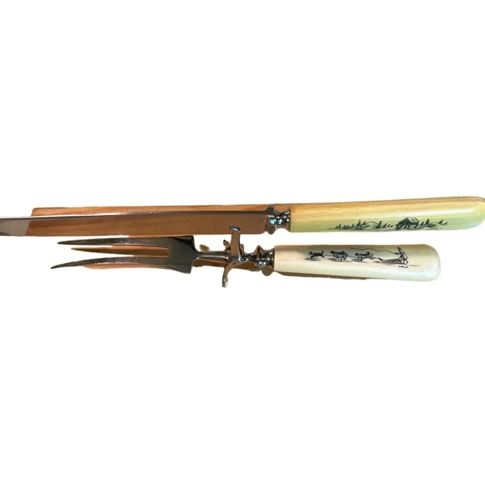 Vintage Rare Henley & Co Stainless Carving Set Made in Germany 1940's‎